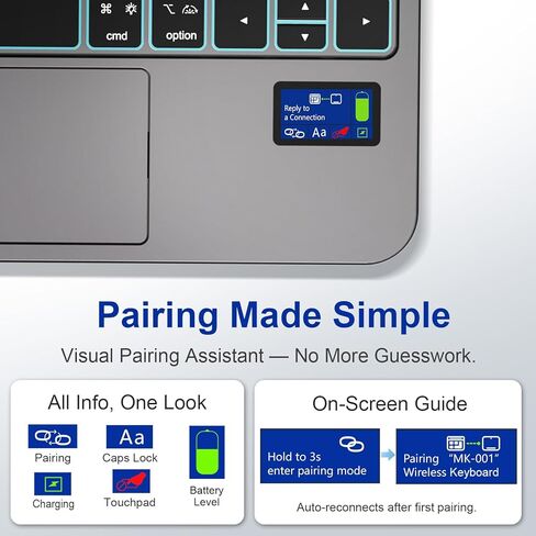 حافظة لوحة مفاتيح لجهاز iPad Air 11 بوصة (M4 M3 M2 2026 2025 2024)، Pro 11 4/3/2/1 Gen، لوحة مفاتيح على الطراز السحري مع شاشة ذكية، لوحة تتبع، حامل مغناطيسي قوي 130 درجة، إضاءة خلفية، حافظة رفيعة لجهاز Air 5/4th 10.9 بوصة in Kuwait