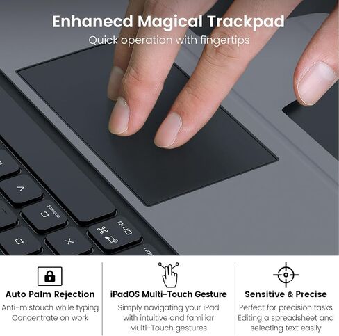 Nillkin iPad Air 11-inch (M4/M3/M2) Case with Detachable Keyboard, iPad Pro 11(1st/2nd/3rd/4th Gen) & Air 5th/4th Generation Rugged Keyboard Case, 7 Colors Backlit, Trackpad, Portrait/Landscape Modes in Saudi Arabia