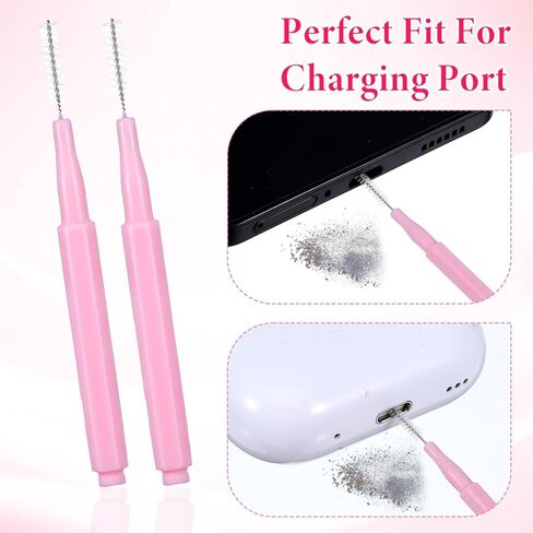Sibba 20Pcs Cell Phone Cleaning Kit, Anti-Clogging Mini Brushes with Large Brush Cleaning Cloth Nylon Charging Port Cleaner Kit for USB-C Charging Port, Phone Speaker, Earbuds Tools in Saudi Arabia