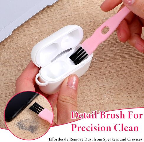 Sibba 20Pcs Cell Phone Cleaning Kit, Anti-Clogging Mini Brushes with Large Brush Cleaning Cloth Nylon Charging Port Cleaner Kit for USB-C Charging Port, Phone Speaker, Earbuds Tools in Saudi Arabia