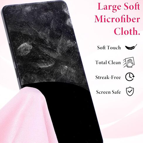 Sibba 20Pcs Cell Phone Cleaning Kit, Anti-Clogging Mini Brushes with Large Brush Cleaning Cloth Nylon Charging Port Cleaner Kit for USB-C Charging Port, Phone Speaker, Earbuds Tools in Saudi Arabia