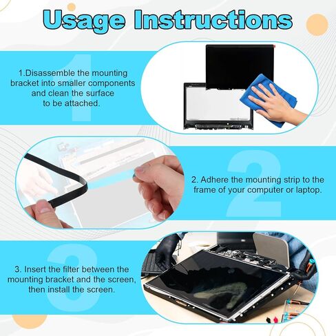 10 Pcs Laptop Screen Tape for LED Display Replacement, 7.87 Inch Double Sided Black Pull Tab Stretch Tape Adhesive Tapes for Tablets Mobile Phones Laptop LCD LED Screen Replacement in Saudi Arabia