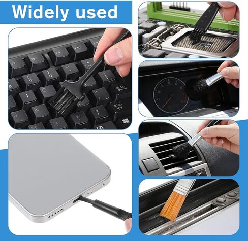 Keyboard Brush, 10 Pcs Mini Anti Static Brush Keyboard Cleaning Brushes Kit Nylon Dust Cleanings Brushes for Electronic Devices Computer Motherboard Fans Camera Small Space in Saudi Arabia