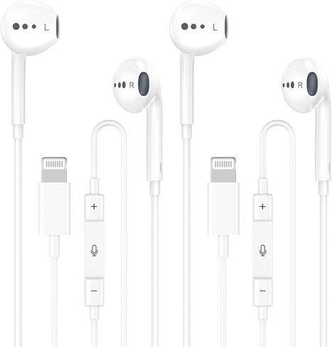 USB C Headphones for iPhone 16,2 Pack Type C Wired Earbuds with Microphone & HiFi Stereo Remote Noise Cancelling Earphones for iPhone 15/16/16 Pro Max,iPad,Galaxy S23/S22/S21/S20/Ultra Note 10/20 in Saudi Arabia