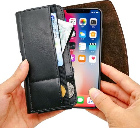 Phone Holster for Samsung Galaxy S26 Ultra [Built-in Card Slot],Phone Belt Case,Belt Loop,Belt Clip,Magnetic Closure Galaxy S26 Leather Horizontal Phone Pouch (Black) in Saudi Arabia