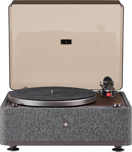 Crosley E200A-WADG 2-Speed Record Player Turntable, VibrationBlock Technology, Dual-Platform Suspension, Walnut in Saudi Arabia