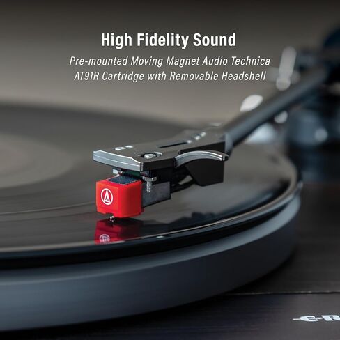 Crosley E200A-WADG 2-Speed Record Player Turntable, VibrationBlock Technology, Dual-Platform Suspension, Walnut in Saudi Arabia