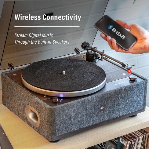 Crosley E200A-WADG 2-Speed Record Player Turntable, VibrationBlock Technology, Dual-Platform Suspension, Walnut in Saudi Arabia