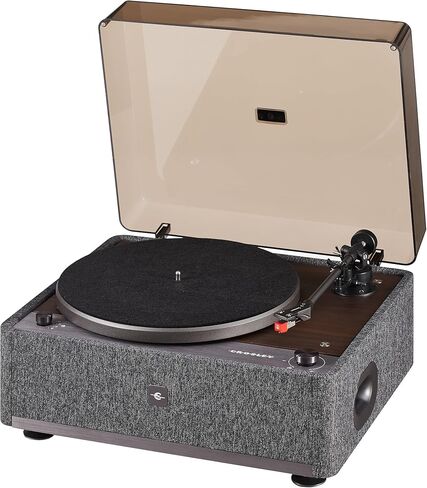 Crosley E200A-WADG 2-Speed Record Player Turntable, VibrationBlock Technology, Dual-Platform Suspension, Walnut in Saudi Arabia