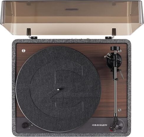 Crosley E200A-WADG 2-Speed Record Player Turntable, VibrationBlock Technology, Dual-Platform Suspension, Walnut in Saudi Arabia