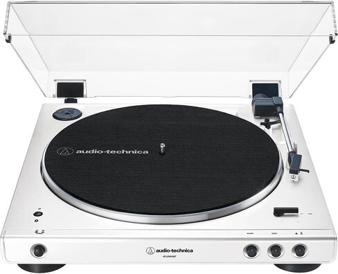 Audio-Technica AT-LP60XBT-WW Fully Automatic Wireless Belt-Drive Turntable with Bluetooth Bundle with Audio-Technica Bookshelf Speakers Black and 2 YR CPS Enhanced Protection Pack in Saudi Arabia