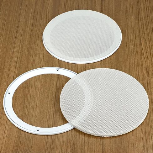 QWORK 2PCS 8-Inch White Ceiling Speaker Covers, Metal Mesh Grille Gurad, Car Speaker Grill Cover Guard Protector in Saudi Arabia