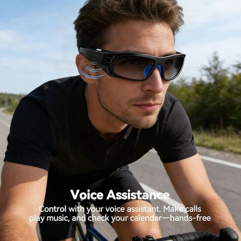 AI Smart Glasses for Women Men with Real-Time Translation, Music & Hands-Free Calling, AI Vioce Assistant, Photochromic Lens with UV & Blue Light Protection – Perfect for Hiking & Cycling in Saudi Arabia