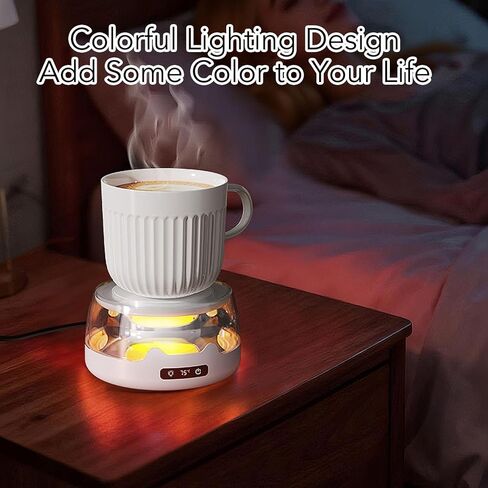 Fockety, 4 Heat Smart Temperature Control Smart Mug LED Display, Portable Cup Warmer for Travel, Office Desks, Home in Saudi Arabia