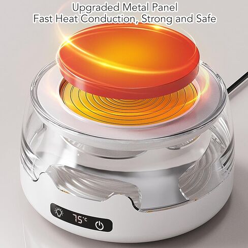 Fockety, 4 Heat Smart Temperature Control Smart Mug LED Display, Portable Cup Warmer for Travel, Office Desks, Home in Saudi Arabia