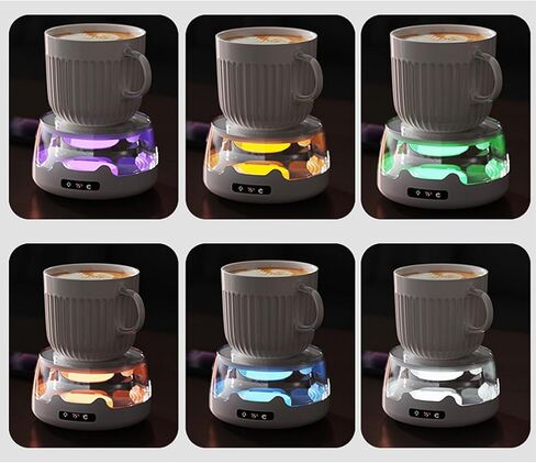 Fockety, 4 Heat Smart Temperature Control Smart Mug LED Display, Portable Cup Warmer for Travel, Office Desks, Home in Saudi Arabia