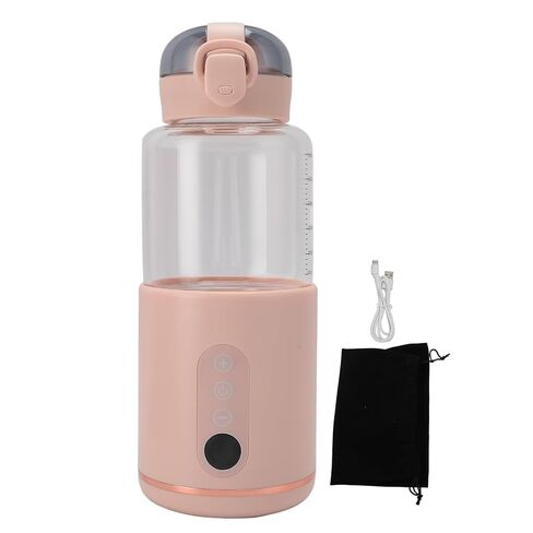 Portable Milk Warmer for Travel 300ML Electric Warming Adjustable Temperature Control USB Rechargeable Cordless Milk Warmer Roseate in Saudi Arabia