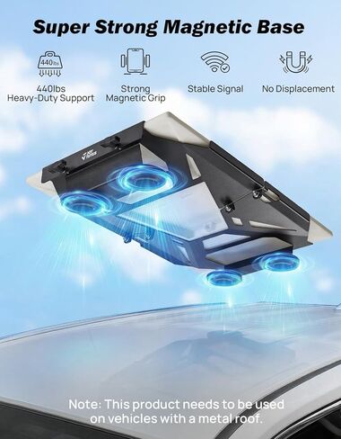JOYTUTUS Gen 3 Mount for Starlink 440lbs ملحقات التثبيت المغناطيسي سريعة الإصدار للسيارات وأجهزة UTV والقوارب والشاحنات الصغيرة وRvs والشاحنات ذات الأشرطة in Kuwait