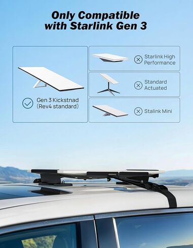 JOYTUTUS Gen 3 Mount for Starlink 440lbs ملحقات التثبيت المغناطيسي سريعة الإصدار للسيارات وأجهزة UTV والقوارب والشاحنات الصغيرة وRvs والشاحنات ذات الأشرطة in Kuwait