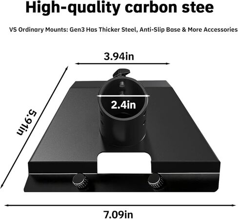Star-Link Gen 3 Mount–Heavy Duty Pipe Adapter for Dish, 360° Rotatable Signal Bracket, Universal Wall Installation Kit Compatible Outdoor Weatherproof Carbon Steel Hardware in Saudi Arabia