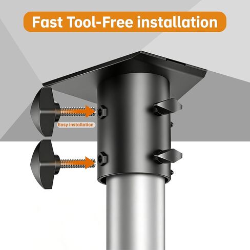 Star-Link Gen 3 Mount–Heavy Duty Pipe Adapter for Dish, 360° Rotatable Signal Bracket, Universal Wall Installation Kit Compatible Outdoor Weatherproof Carbon Steel Hardware in Saudi Arabia