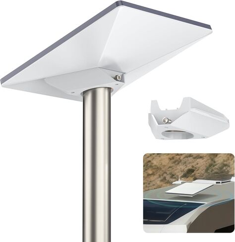 EDUP 2 in 1 Starlink Mini Pipe Adapter & Flat Mount, 2026 Upgraded Star Link Mini Flat Mount, Compatible with Star Link Mini/X Dish, Ideal for Pole or Flat Surface Installation in Saudi Arabia
