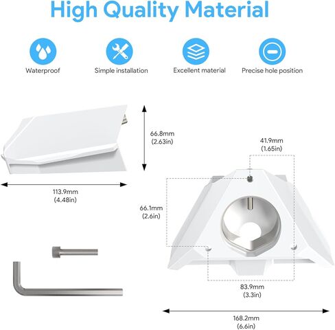 EDUP 2 in 1 Starlink Mini Pipe Adapter & Flat Mount, 2026 Upgraded Star Link Mini Flat Mount, Compatible with Star Link Mini/X Dish, Ideal for Pole or Flat Surface Installation in Saudi Arabia