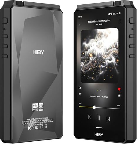 مشغل الصوت الرقمي HiBy Music R6 III 2025 مع مضخم صوت من الفئة A، MQA16X، DSD512، PCM768، مشغل Android مع بلوتوث وواي فاي، بطارية كبيرة 4500 مللي أمبير في الساعة، صوت عالي الدقة لعشاق الموسيقى in Saudi Arabia