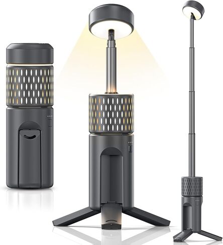 Camping Light Telescopic, Collapsible Tripod Camping Lantern, 12000mAh Rechargeable Camping Lamp with Stand, Dimmable & Portable IPX54 Waterproof Flashlight for Emergency (Military Green) in Saudi Arabia