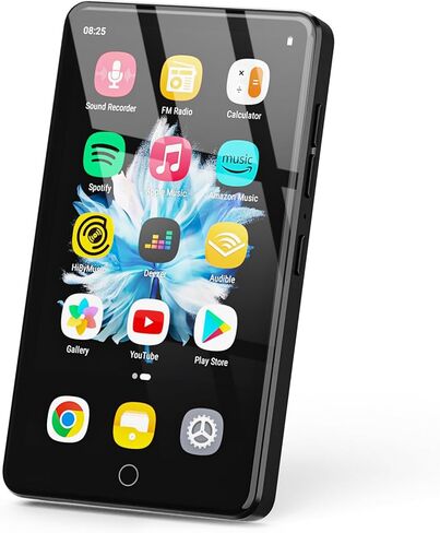 مشغل MP3 مقاس 4.02 بوصة مع شاشة IPS HD تعمل باللمس، ومشغل MP3 بسعة 144 جيجابايت مزود بواي فاي وبلوتوث، ومشغل MP4 مع مكبرات صوت، ومشغل موسيقى للأطفال، ومشغل موسيقى Android محمل مسبقًا بـ Spotify، وDeezer، ومتجر Play in Kuwait