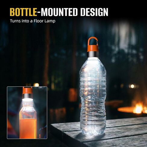 3-Pack Rechargeable LED Camping Lanterns, Mini Tent Light with 10 Modes & Hanging Clip, IPX5 Waterproof Small Outdoor Ambient Lighting for Hiking, Emergency, Fishing (Mixed Colors in Saudi Arabia