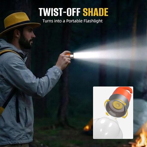 3-Pack Rechargeable LED Camping Lanterns, Mini Tent Light with 10 Modes & Hanging Clip, IPX5 Waterproof Small Outdoor Ambient Lighting for Hiking, Emergency, Fishing (Mixed Colors in Saudi Arabia