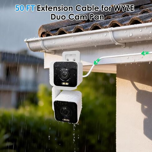50FT Power Cable for WYZE Cam Pan V3/V4, WYZE Solar/Duo Cam Pan, for eufy SoloCam S340/S220,Type C Extension Charging Cable with IP67 Waterproof for Your WYZE Camera, 24 Hours Continuous Charging in Saudi Arabia