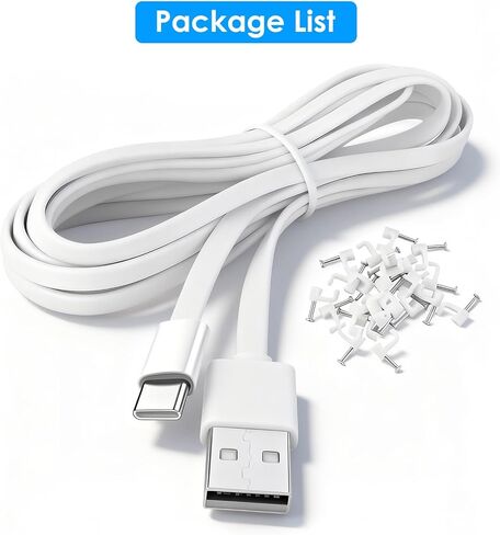 50FT Power Cable for WYZE Cam Pan V3/V4, WYZE Solar/Duo Cam Pan, for eufy SoloCam S340/S220,Type C Extension Charging Cable with IP67 Waterproof for Your WYZE Camera, 24 Hours Continuous Charging in Saudi Arabia