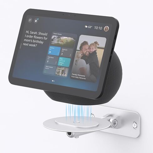 Adjustable Wall Mount for Echo Show 11 & Echo Show 8 4th Gen, Swivel and Tilt Adjustment, Space-Saving Smart Display Aluminum Bracket with Cable Management, Drilling Installation (Black) in Saudi Arabia