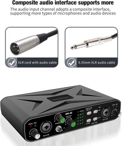 Cryfokt External USB Sound Card, 130dB 32bit 384kHz Sound Resolution, Audio Adapter with Type C Interface, Plug and Play Mixing Console for Live Streaming Recording Gaming in Saudi Arabia