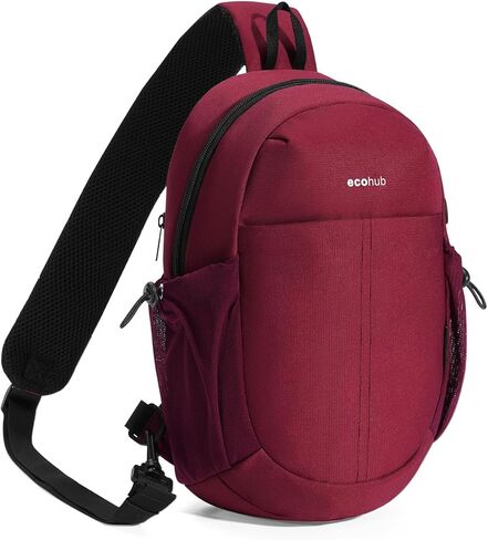 ECOHUB Crossbody Bags for Men with RFID Anti-Theft Lightweight Travel Hiking Sling Backpack Small Sports Shoulder Bag, Black in Kuwait
