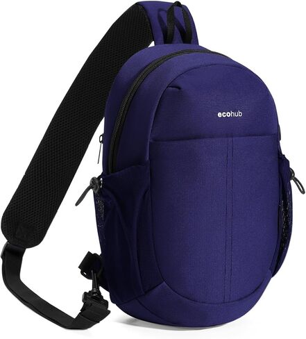 ECOHUB Crossbody Bags for Men with RFID Anti-Theft Lightweight Travel Hiking Sling Backpack Small Sports Shoulder Bag, Black in Kuwait