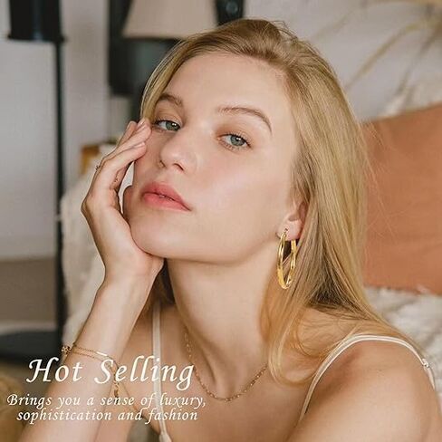Sterling Silver Hoops Earrings Hypoallergenic LargeSilver Hoop Earrings for Women Lightweight Big Silver Hoops Earrings 5MM Thick Hoop Earrings 30/40/50/60/70MM in Saudi Arabia