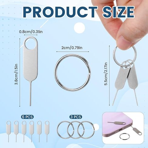 6 Pack Sim Card Removal Tool Sim Ejector Tool Universal Sim/SD Card Tray Opening Security Tools for Most Smartphone in Saudi Arabia