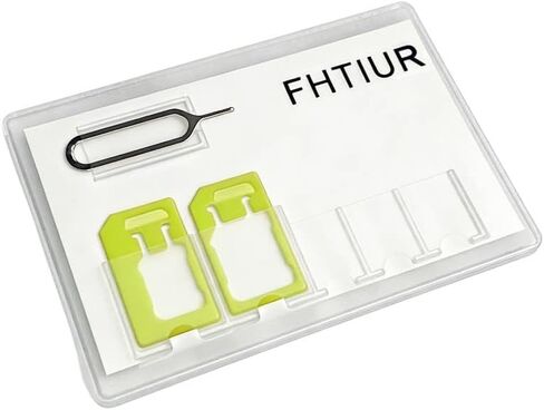 3 Pack Ultra Slim SIM Card Holder, Soft Flexible SIM Storage Case, Wallet Size Travel SIM Organizer with Eject Pin Slot(Green&Red&Yellow) in Saudi Arabia