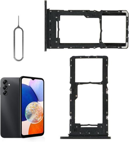2 Pack SIM Card Tray Replacment for Samsung Galaxy A14 5G SM-A146U A146U1 S146VL SIM Card Slot Holder with Ejector Pin(Black) in Saudi Arabia