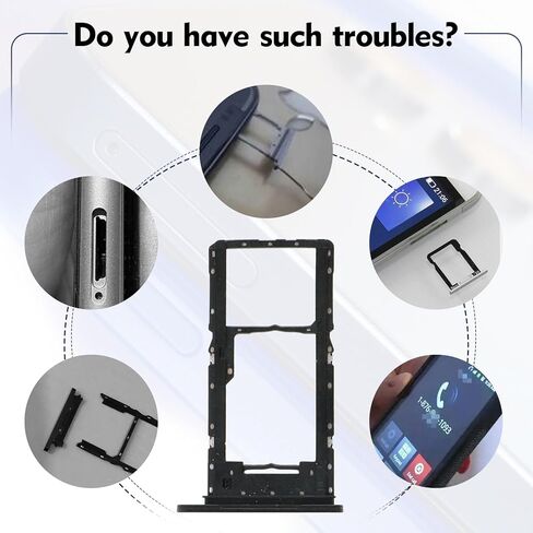 2 Pack SIM Card Tray Replacment for Samsung Galaxy A14 5G SM-A146U A146U1 S146VL SIM Card Slot Holder with Ejector Pin(Black) in Saudi Arabia