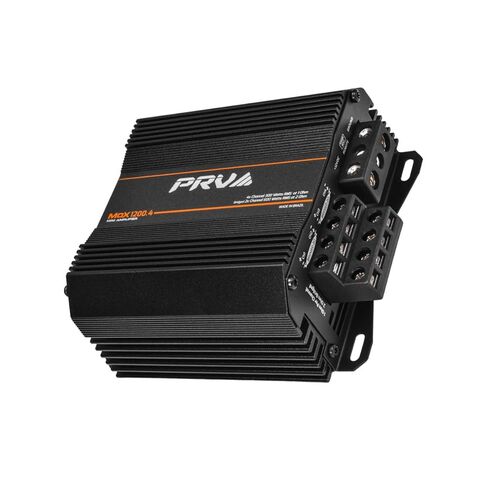 PRV Audio MDX1200.4 1 Ohm Mini 4 Channel Car Audio Amplifier 4 x 300 Watts RMS at 1 Ohm - 1200 Watt 12 Volts Bridgeable Amp for Powersports, Motorcycles, ATV, for High Power Stereo Speaker Systems in Saudi Arabia