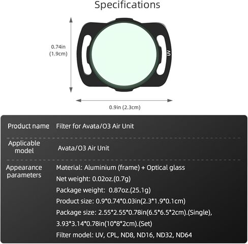 Protective Filter CPL ND8 16 32 64 for Avata/O3 Air Unit Camera Lens Accessories in Saudi Arabia