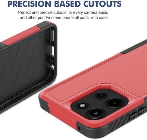 for Moto G 2026 / Moto G Play 2026 Case:[Military Grade Drop Tested] with Screen Protector, Dual Layer Protective Heavy Duty Cell Phone Cover Non-Slip Shockproof Case for Motorola G 2026 (Red) in Saudi Arabia