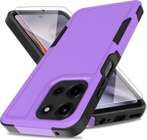 for Moto G 2026 / Moto G Play 2026 Case:[Military Grade Drop Tested] with Screen Protector, Dual Layer Protective Heavy Duty Cell Phone Cover Non-Slip Shockproof Case for Motorola G 2026 (Red) in Saudi Arabia