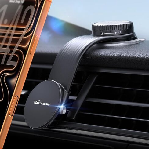 eSamcore for Magsafe Car Mount، حاملات هواتف مغناطيسية قابلة للانحناء للوحة قيادة سيارتك والزجاج الأمامي حامل هاتف خلوي مناسب لهاتف iPhone 17 Pro Max 16 15 14 13 12 in Kuwait