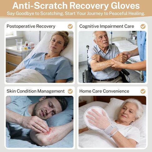 Restraint Gloves for Elderly,Anti Scratch Hand Mitts for Skin Picking Prevention in Saudi Arabia