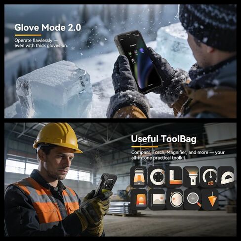 Blackview Rock 2 Pro 5G Rugged Phone Android 16, 15000mAh/33W Dual 400LM Camping Light, 32GB+256GB/2TB Rugged Smartphone Unlocked Gemini AI, 16MP+13MP 6.78" 2.4K 120Hz Glove Mode/NFC | Camping Light in Saudi Arabia